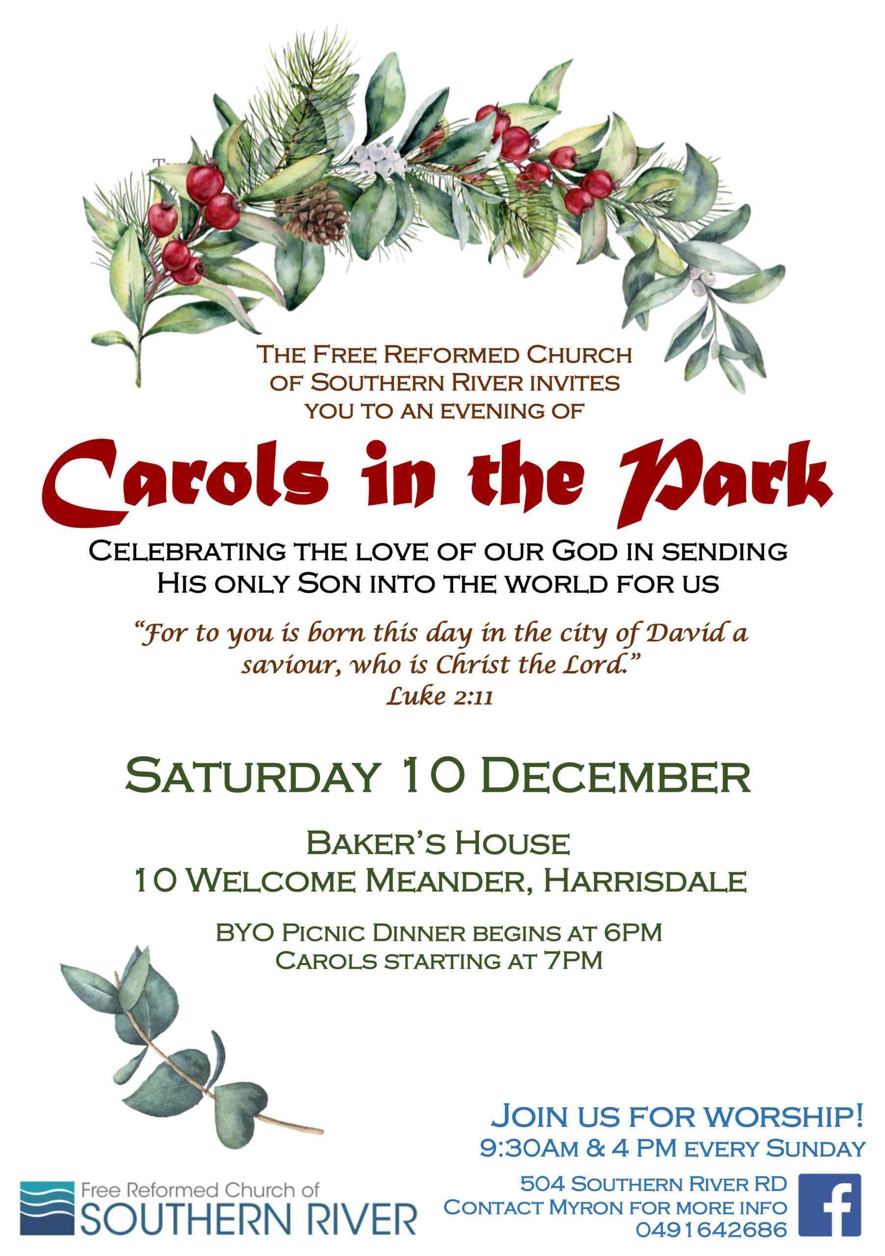 Carols in the Park Free Reformed Church of Southern River
